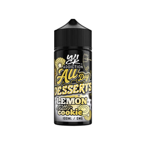 All Day Desserts Lemon Bitter Cookie Flavour 100ml By Wick Addiction Vape Juice Perfect for Sub-ohm Vape Kits & Sub-Ohm Vape Tanks