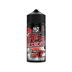 All Day Desserts Strawberry Trifle Flavour 100ml By Wick Addiction Vape Juice Perfect for Sub-ohm Vape Kits & Sub-Ohm Vape Tanks