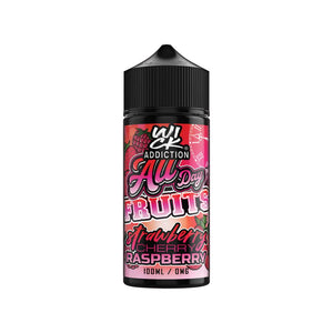 All Day Fruits Strawberry Cherry Raspberry Flavour 100ml By Wick Addiction Great for Sub-ohm Vape Kits & Sub-ohm Vape Tanks