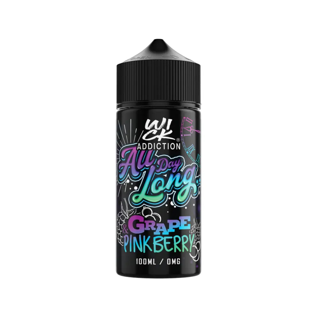 All Day Long 100ml Grape & Pinkberry E-liquid By Wick Addiction All Day Long 100ml Grape & Pinkberry E-liquid By Wick Addiction