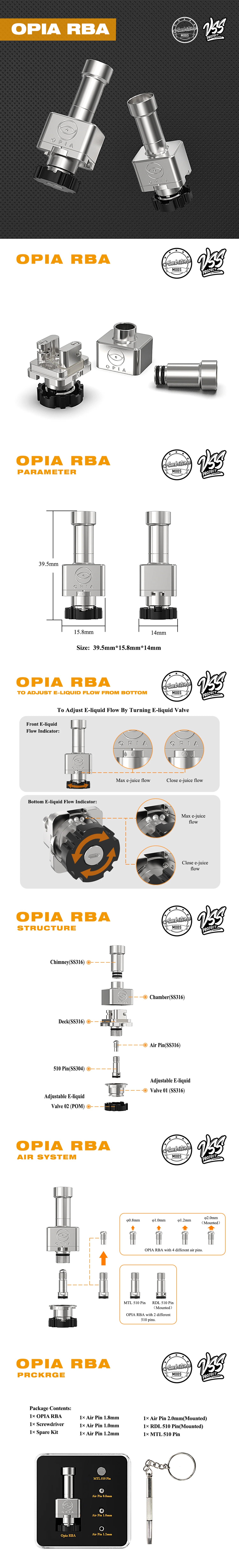 Ambition Mods Opia RBA - ECIGONE