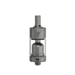 Three Ambition Mods Trinity MTL RTA tanks in silver, grey, and black, displayed vertically.