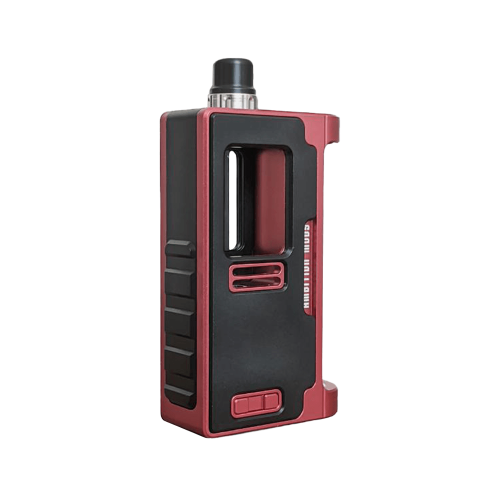 Ambition Mods x Kilic Customs Kil Lite AIO 60W Mod in red and black, standing upright.