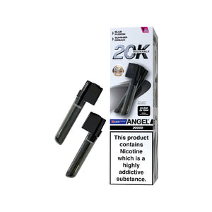 Angel 20k Vape Pods By Vape Bars for the Vapes Bar Angel 20K Rechargeable Vape Kit. Black Edition Blue Fusion & Summer Dream Flavours