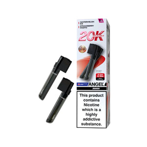 Angel 20k Vape Pods By Vape Bars for the Vapes Bar Angel 20K Rechargeable Vape Kit. Red Edition Watermelon Ice & Strawberry Mojito Flavour 
