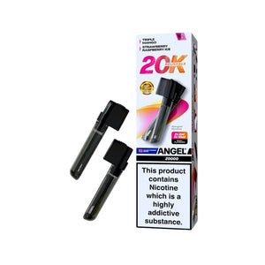 Angel 20k Vape Pods By Vape Bars for the Vapes Bar Angel 20K Rechargeable Vape Kit. Sunset Edition - Triple Mango - Strawberry Raspberry Ice 