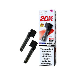 Angel 20k Vape Pods By Vape Bars for the Vapes Bar Angel 20K Rechargeable Vape Kit. Union Edition - Black Jack - Cola Lime 