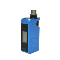 Blue Asmodus Minikin Pod Kit with display screen and USB port, shown against white background.