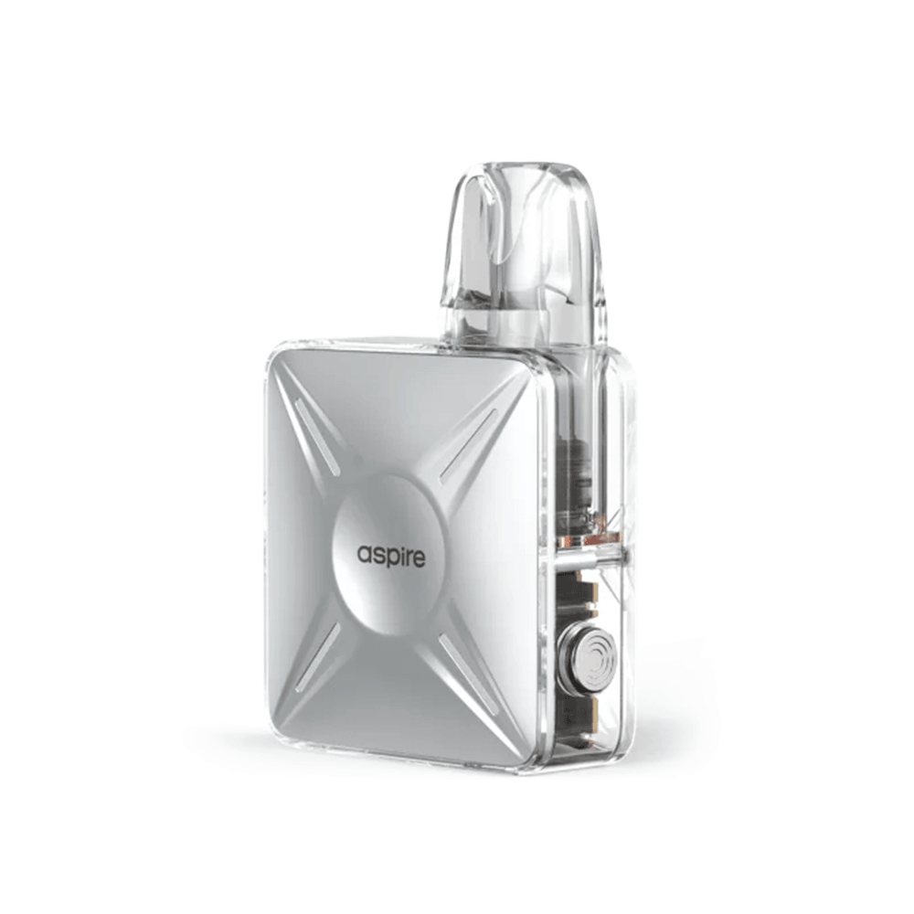 Aspire Cyber X Pod Kit in silver, showcasing sleek design and compact form.