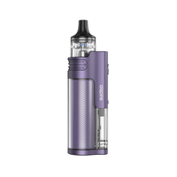 Aspire Flexus AIO vape kit in purple, showcasing sleek design and transparent tank.