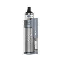 Aspire Flexus AIO vape kit in sleek silver finish, showcased on a white background.