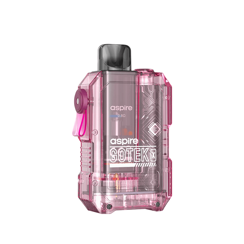 Kit Cigarette lectronique Aspire Gotek X Pod - Pod Transparent 4,5 Ml,  Rsistance Mesh 0,8 Ohm Intgre - Batterie 650 MAh USB-C - Dclenchement  Par Inhalation