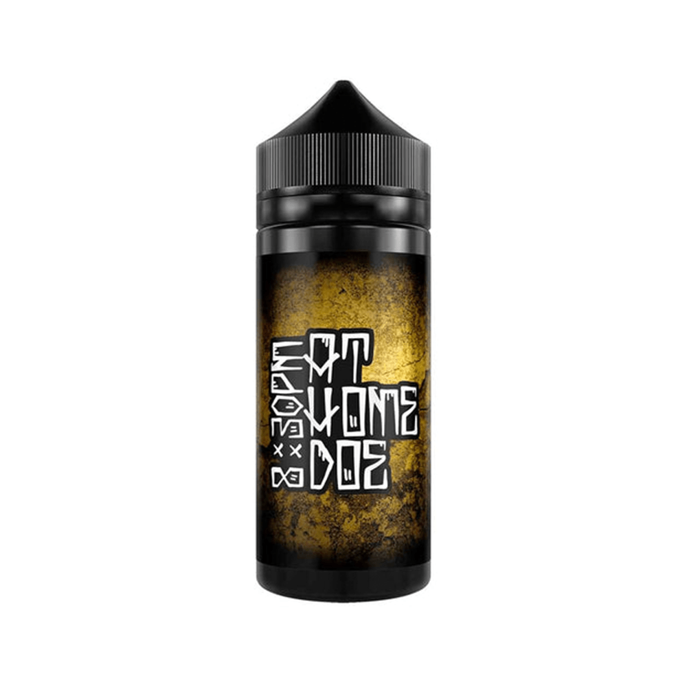 At Home Doe 100ml e-liquid bottle with a bold, graffiti-style label on a textured background.