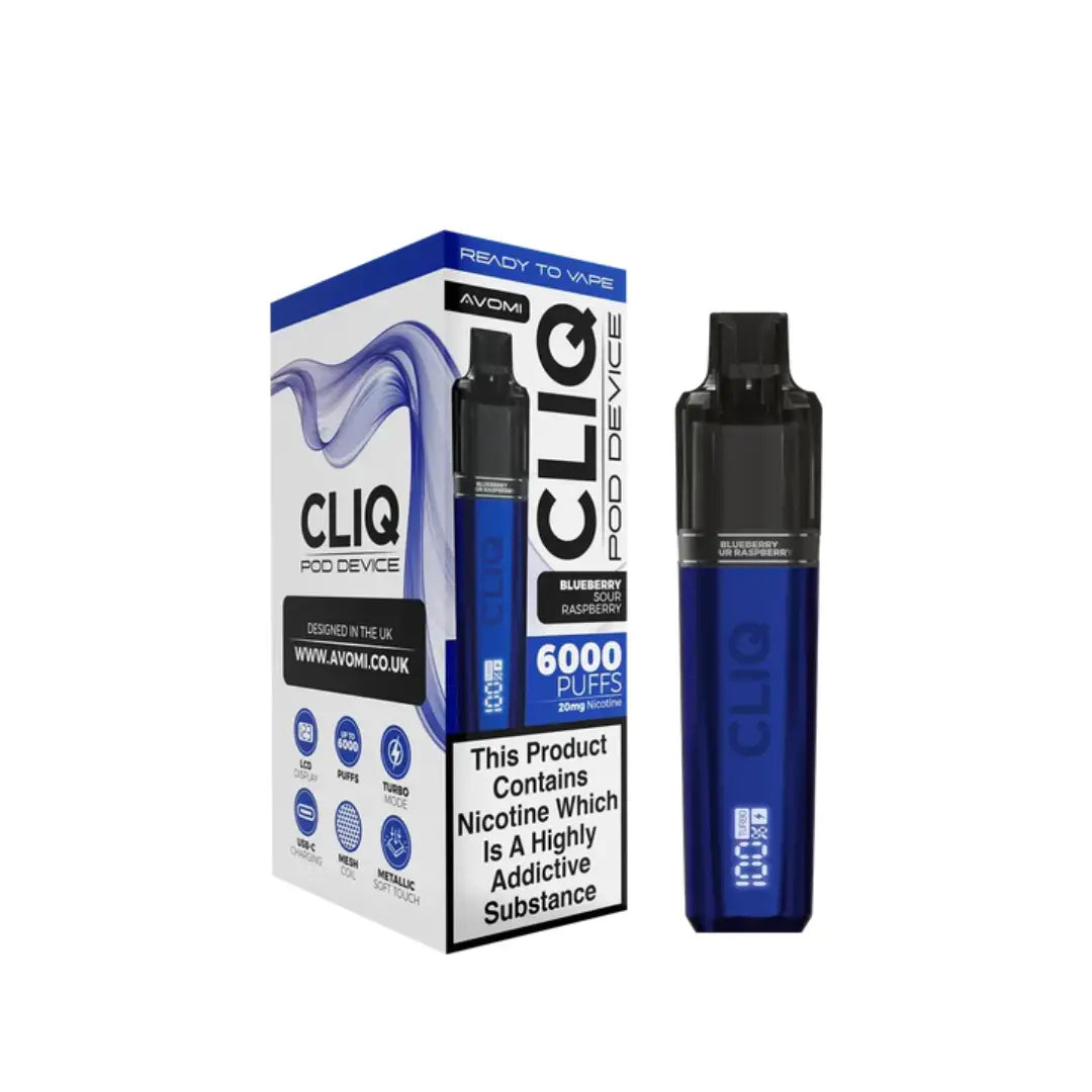 Avomi Cliq 6000 Prefilled Pod Kit – Rechargeable 6000 Puff Vape