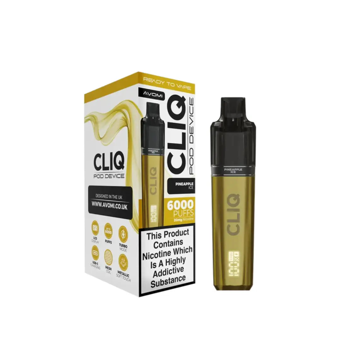 Avomi Cliq 6000 Prefilled Pod Kit – Rechargeable 6000 Puff Vape