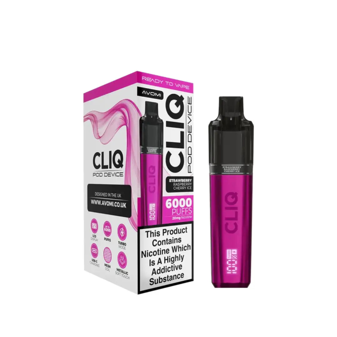 Avomi Cliq 6000 Prefilled Pod Kit Rechargeable 6000 Puff Vape Avomi Cliq 6000 Prefilled Pod Kit Rechargeable 6000 Puff Vape