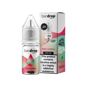 Bar Drop apple cranberry 10ml Nic Salt e-liquid - Perfect for refillable vape kits