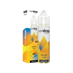 Bar Drop Banana + Ice Flavour 50ml Shortfill Vape Juice Great For Refillable Pod Vape Kits & MTL Vape Tanks