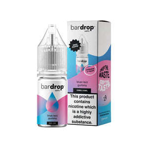 Bar Drop blue razz gummy 10ml Nic Salt e-liquid - Perfect for refillable vape kits