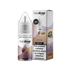 Bar Drop cola ice 10ml Nic Salt e-liquid - Perfect for refillable vape kits