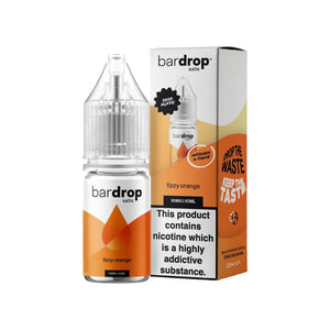 Bar Drop fizzy orange 10ml Nic Salt e-liquid - Perfect for refillable vape kits