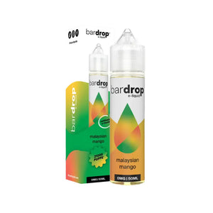 Bar Drop Malaysian Mango Flavour 50ml Shortfill Vape Juice Great For Refillable Pod Vape Kits & MTL Vape Tanks