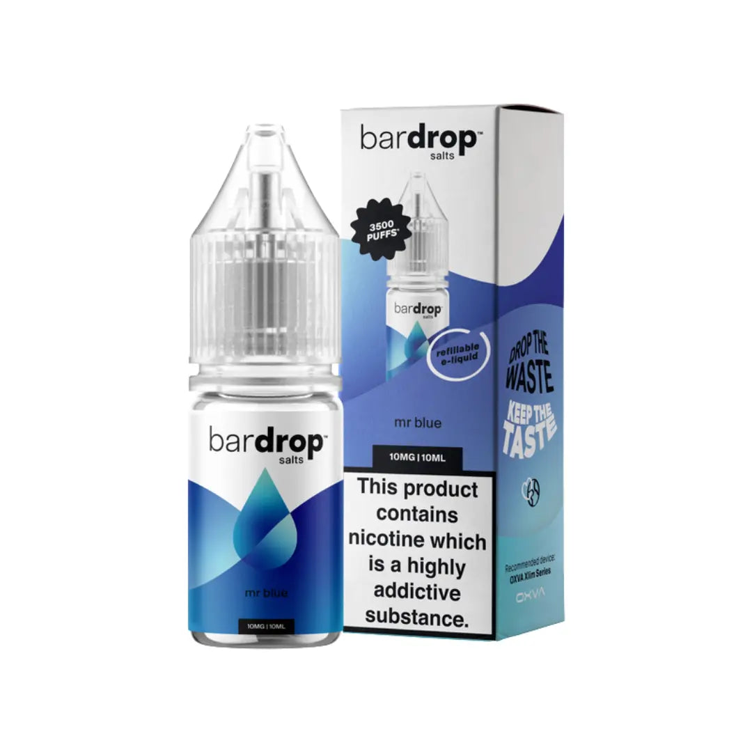 Mr Blue 10ml Nic Salt by Bar Drop Salts