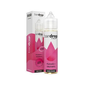 Bar Drop Rhubarb + Raspberry Flavour 50ml Shortfill Vape Juice Great For Refillable Pod Vape Kits & MTL Vape Tanks