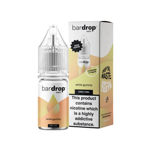 Bar Drop White Gummy 10ml Nic Salt e-liquid - Perfect for refillable vape kits