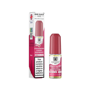 Bar Juice 5000 10ml Nic Salt Strawberry Raspberry Cherry flavour perfect for Pod Vape Kits 