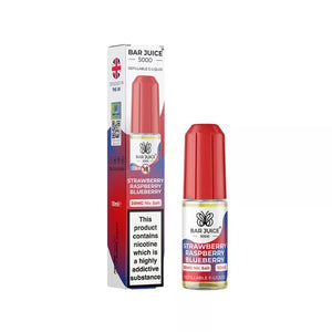 Bar Juice 5000 10ml Nic Salt E-liquid Strawberry Raspberry Blueberry Flavour Great for Refillable Pod Vapes