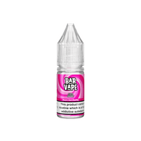 Bar Vape Fizzy Cherry 10ml nic salt bottle with pink label and safety warning.