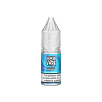 Bar Vape Sour Blue Raspberry 10ml nic salt bottle with a clear cap on a white background.