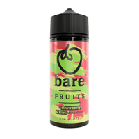 Bare Fruits 100ml vape juice bottle with strawberry and kiwi flavour design.