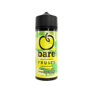 Bare Fruits Super Juicy and Tangy Sour Apple Flavour 100ml Shortfill E-liquid perfect for Sub-ohm Vape Kits & Sub-ohm Vape Tanks