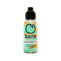 Bare Sherbets Smooth Orange e-liquid bottle, 100ml shortfill, with a black cap.