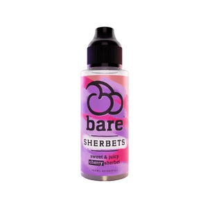 Bare Sherbets Sweet & Juicy Cherry Sherbet Flavour 100ml Shortfill Vape Juice Perfect for Sub-ohm Vape Kits & Sub-ohm Vape Tank