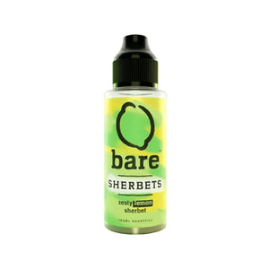Bare Sherbets Zesty Lemon Sherbet Flavour 100ml Shortfill Vape Juice Perfect for Sub-ohm Vape Kits & Sub-ohm Vape Tanks