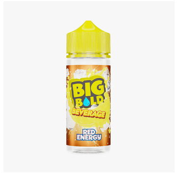 Big Bold Beverage Red Energy 100ml shortfill bottle with a vibrant yellow cap.