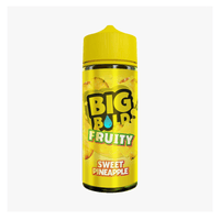 Big Bold Fruity Sweet Pineapple 100ml shortfill bottle with a vibrant yellow label.