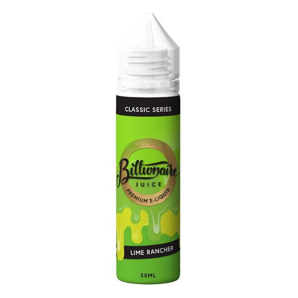 Green Billionaire Juice bottle, Lime Rancher flavour, 50ml shortfill e-liquid.