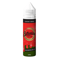 Billionaire Juice Watermelon Ice 50ml bottle with a red and green label.