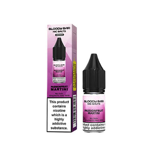 Bloody Bar Nic Salts Passionfruit Martini Flavour Perfect for Pod Vape kits and Starter Vape Kit