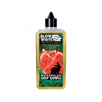 E-liquid bottle with watermelon design and "Blow White" branding.