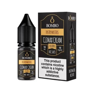 Bombo climax cream flavour 10ml Nic Salt E-liquid - Perfect for Refillable Vape Kits