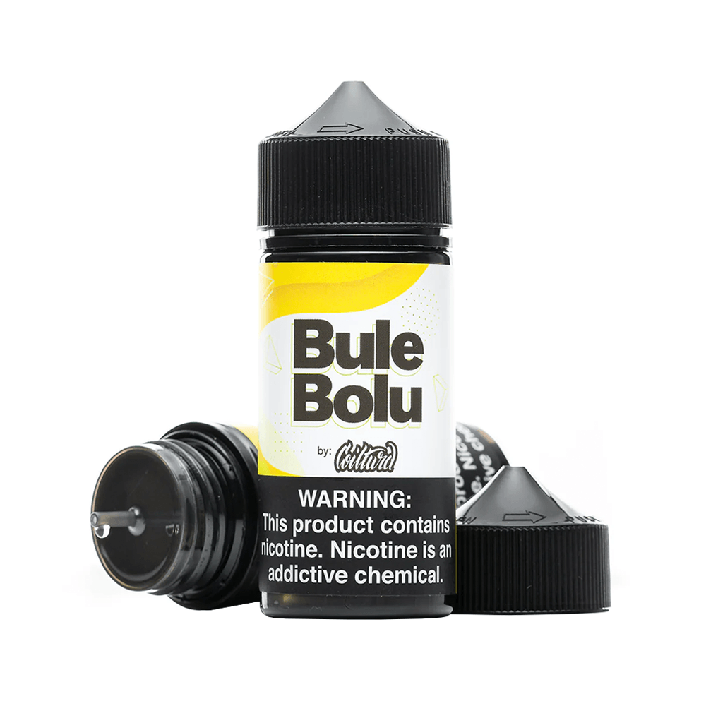 Bule Bolu by Coilturd 100ml shortfill bottle with black cap and bold yellow label design.