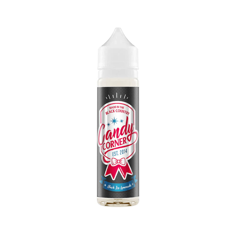 Candy Corner e-liquid 50ml shortfill bottle with colourful label design.