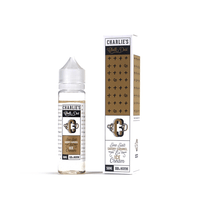 Charlie's Chalk Dust e-liquid bottle and box with "Sea Salt Savory Caramel Ice Cream" flavour.