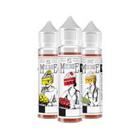 Three Charlie's Chalk Dust Meringue vape bottles with illustrated labels.