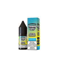 Chubby Salts Blue Raz Lemonade e-liquid bottle and box.